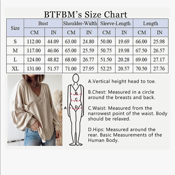 Women's Casual V Neck Balloon Sleeve Pullover Tunic Top - Picture 5 of 11